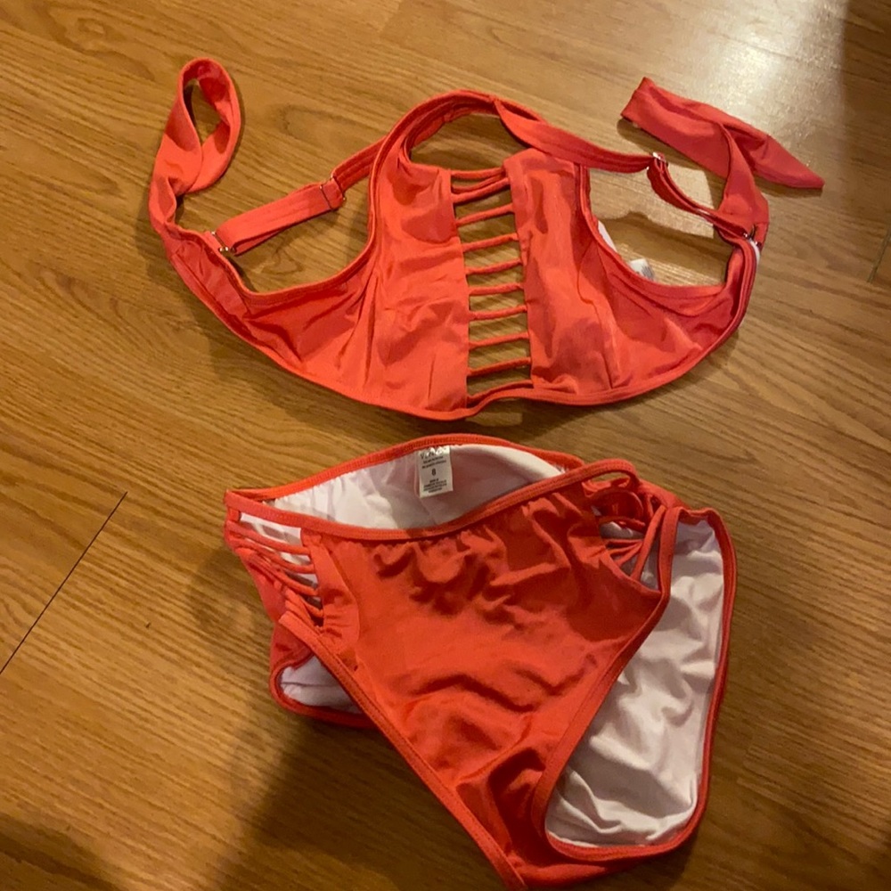 Venus coral colored two piece swimsuit